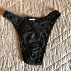 Shiny Vintage 90s Black Venus Bikini Bottoms